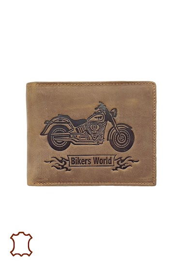 Oily leather motorcycle purse