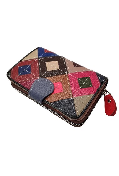 Leather patchwork purse