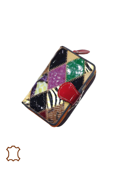 Wholesaler Maromax - Leather patchwork coin purse