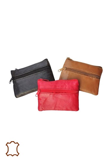 Leather flat purse