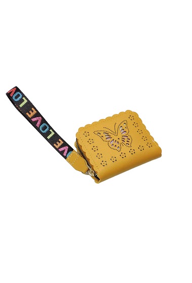 Butterfly zip purse