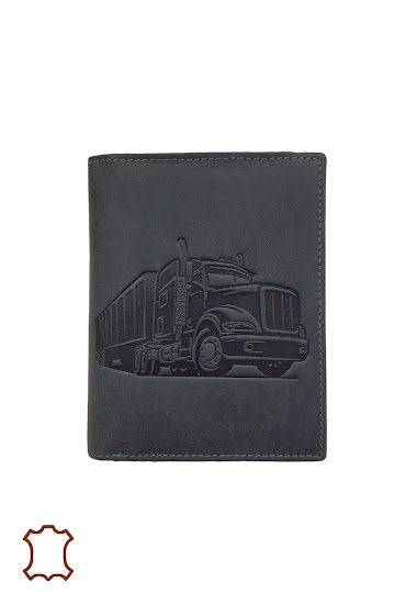 Oily leather truck wallet