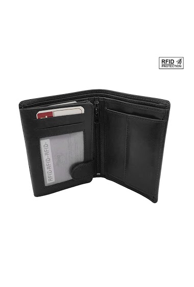 Großhändler Maromax - RFID-Geldbörse aus Leder