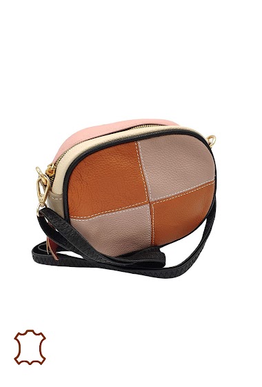 Wholesaler Maromax - Leather patchwork round handbag