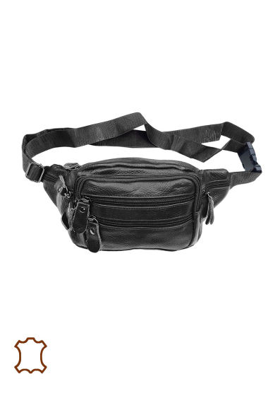 Wholesaler Maromax - Multi zip leather fanny pack