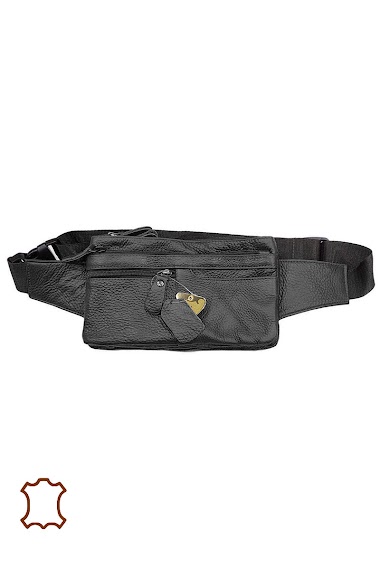 Wholesaler Maromax - Flat belt bag with 3 leather gussets