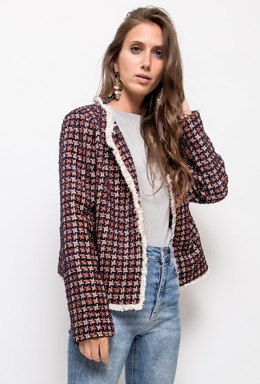Wholesaler MAR&CO - Tweed jacket with padded shoulders