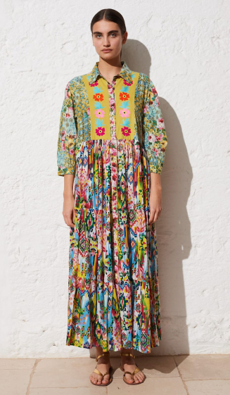 Wholesaler Max & Enjoy (Vêtements) - Embroidered floral cotton dress