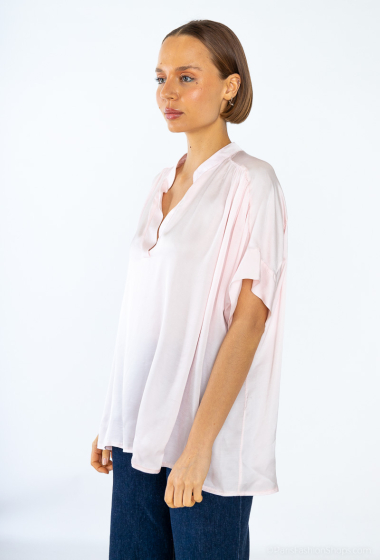 Wholesaler Max & Enjoy (Vêtements) - Plain flowing silk blend blouse