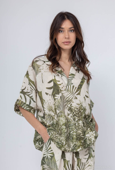 Wholesaler Max & Enjoy (Vêtements) - Printed LINEN blouse
