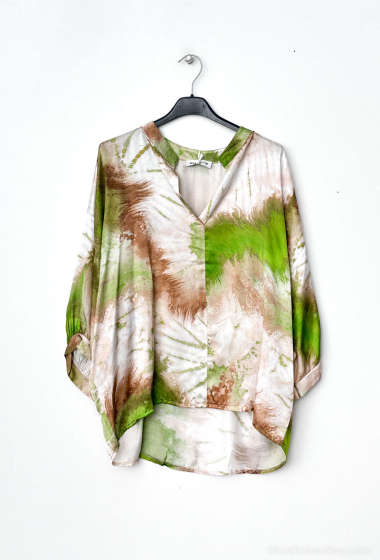 Wholesaler Max & Enjoy (Vêtements) - Printed silk-blend blouse