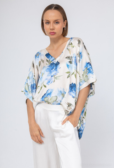 Wholesaler Max & Enjoy (Vêtements) - Printed silk-blend blouse