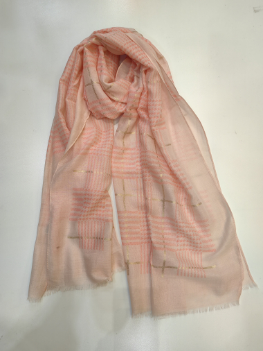Wholesaler Max & Enjoy (Vêtements) - Viscose cotton checked scarf