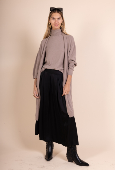 Wholesaler Max & Enjoy (Vêtements) - Skirt with silk blend pleat