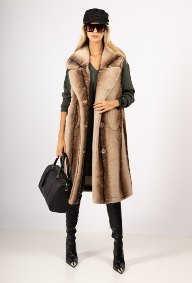 Wholesaler Max & Enjoy (Vêtements) - Reversible fur-effect coat