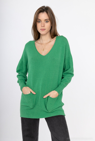 Wholesaler Max & Enjoy (Vêtements) - Seamless V-neck sweater
