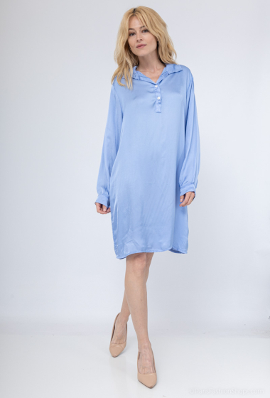 Großhändler Max & Enjoy (Vêtements) - Hemdblusenkleid aus Seidenmischung