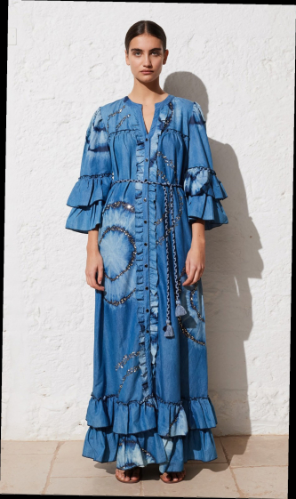 Wholesaler Max & Enjoy (Vêtements) - Denim-colored dress