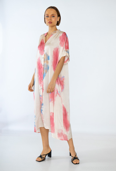 Großhändler Max & Enjoy (Vêtements) - Fließendes Kleid aus bedruckter Seidenmischung