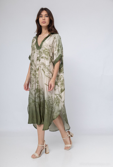 Großhändler Max & Enjoy (Vêtements) - Fließendes Kleid aus bedruckter Seidenmischung