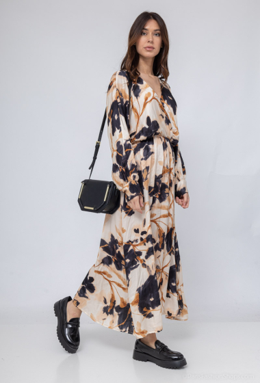 Wholesaler Max & Enjoy (Vêtements) - Flowy printed silk blend dress