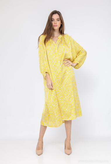 Wholesaler Max & Enjoy (Vêtements) - Printed dress with silk
