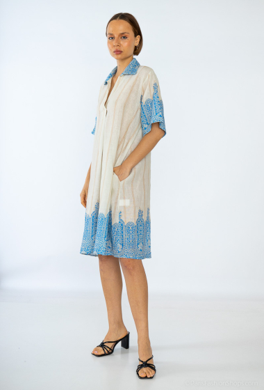 Wholesaler Max & Enjoy (Vêtements) - Printed LINEN dress