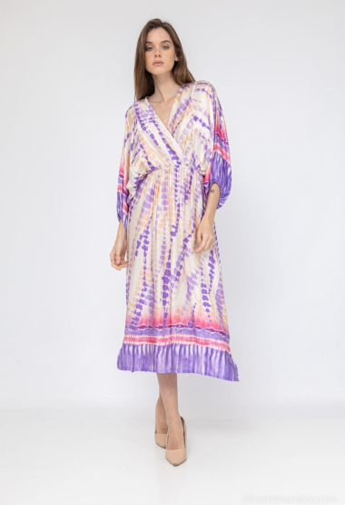 Wholesaler Max & Enjoy (Vêtements) - Printed silk-blend dress