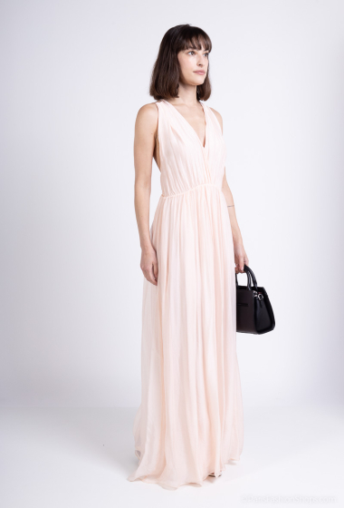 Wholesaler Max & Enjoy (Vêtements) - Long dress in vaporous silk blend