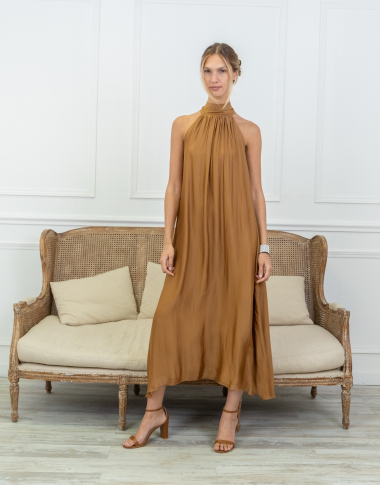 Wholesaler Max & Enjoy (Vêtements) - Long silk-blend dress
