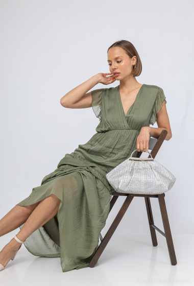 Wholesaler Max & Enjoy (Vêtements) - Long silk-blend dress