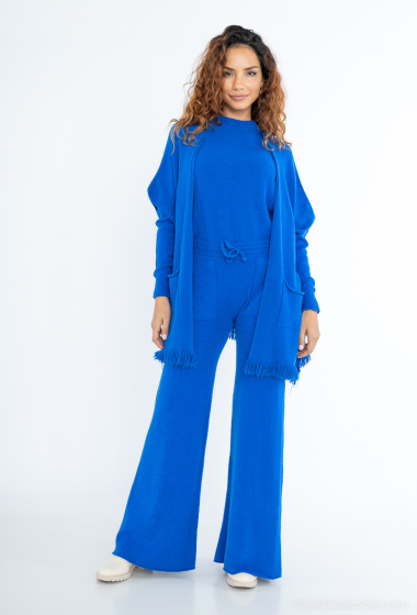 Wholesaler Max & Enjoy (Vêtements) - TOTAL LOOK BIC BLUE IN SEAMLESS KNIT