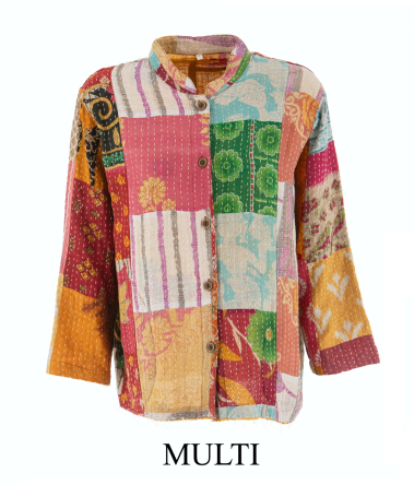 Grossiste Max & Enjoy (Vêtements) - Veste kimono Indien coton
