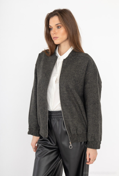 Wholesaler MAXMILA PARIS - Zipped wool bomber jacket - KOMOR