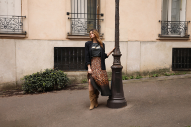 Wholesaler MAXMILA PARIS - Animal print maxi skirt - DAVIS