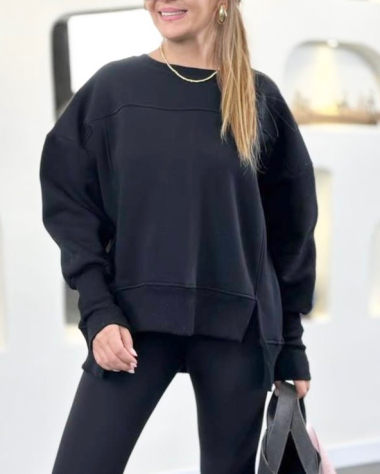 Grossiste MAXMILA PARIS - Sweatshirt à coutures apparentes - TORAD
