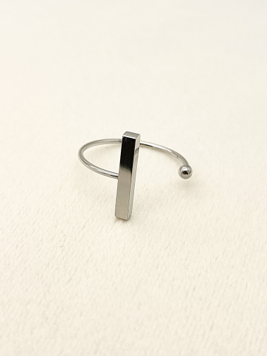 Wholesaler Eclat Paris - Silver ring adjustable from the front