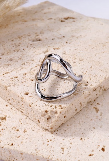 Wholesaler Eclat Paris - Big link silver ring