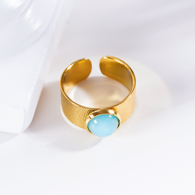 Wholesaler Eclat Paris - Ring with blue stone