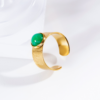 Großhändler Eclat Paris - Ring mit grünem Stein