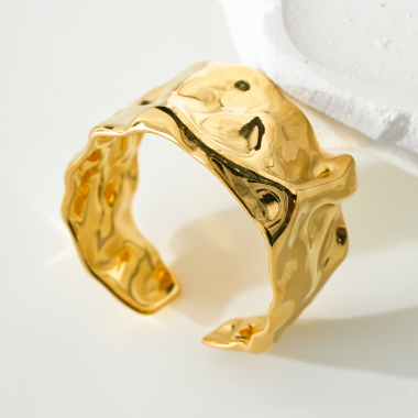 Wholesaler Eclat Paris - Irregular adjustable gold ring