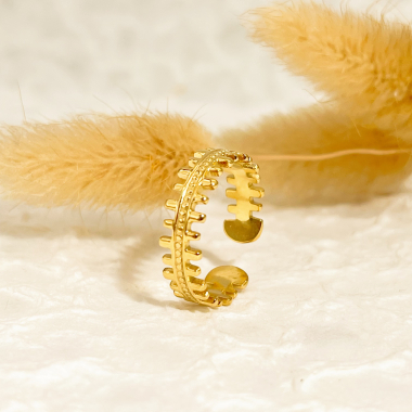 Wholesaler Eclat Paris - Adjustable golden ring