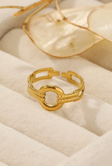 Großhändler Eclat Paris - Goldener Ring mit Kreis