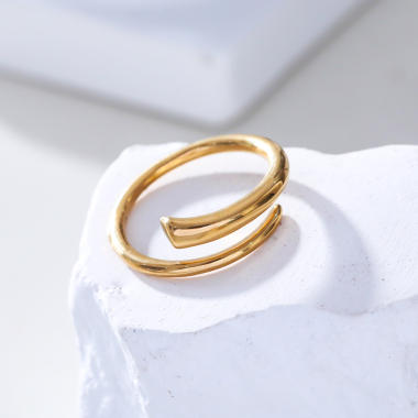 Wholesaler Eclat Paris - Cuddly golden ring
