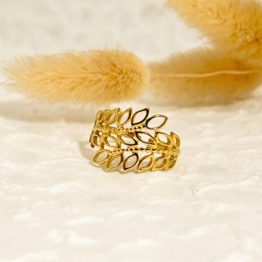 Wholesaler Eclat Paris - Gold leaf ring