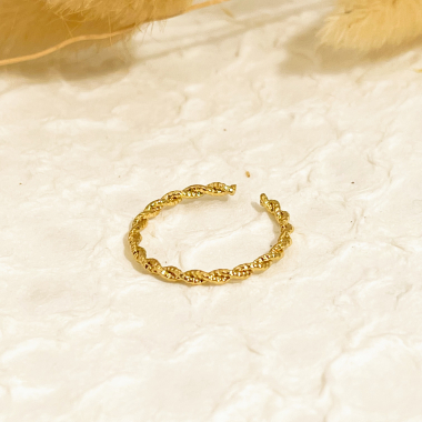 Wholesaler Eclat Paris - Fine braided gold ring