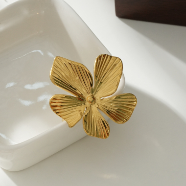 Wholesaler Eclat Paris - Golden Ring Flower 5 Petals