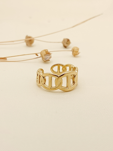 Wholesaler Eclat Paris - Gold anchor link ring