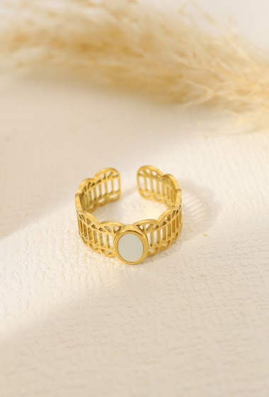 Wholesaler Eclat Paris - Mother-of-pearl golden ring