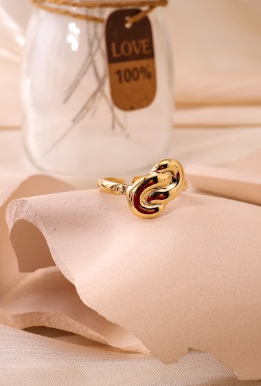Wholesaler Eclat Paris - Gold plated knot ring